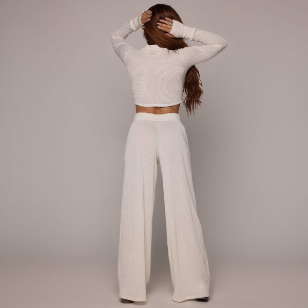 CALÇA PANTALONA CANELADO OFF WHITE - Imagem 6