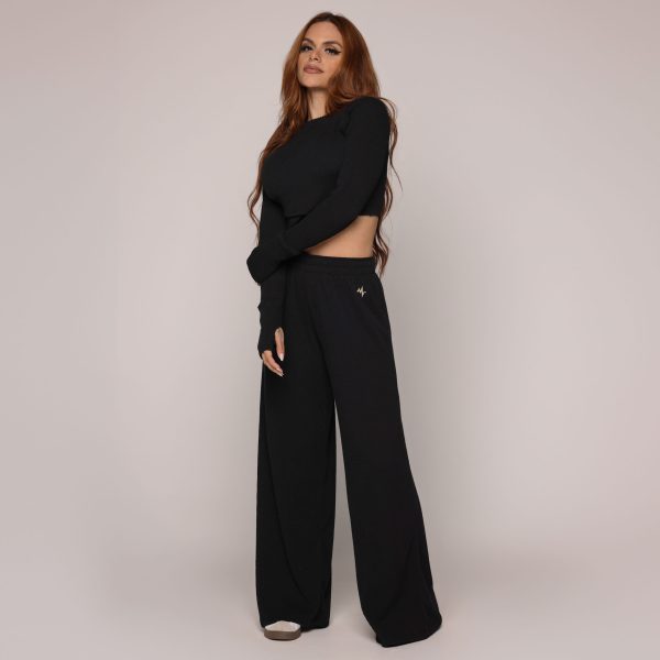 CALÇA PANTALONA CANELADO PRETO - Imagem 4