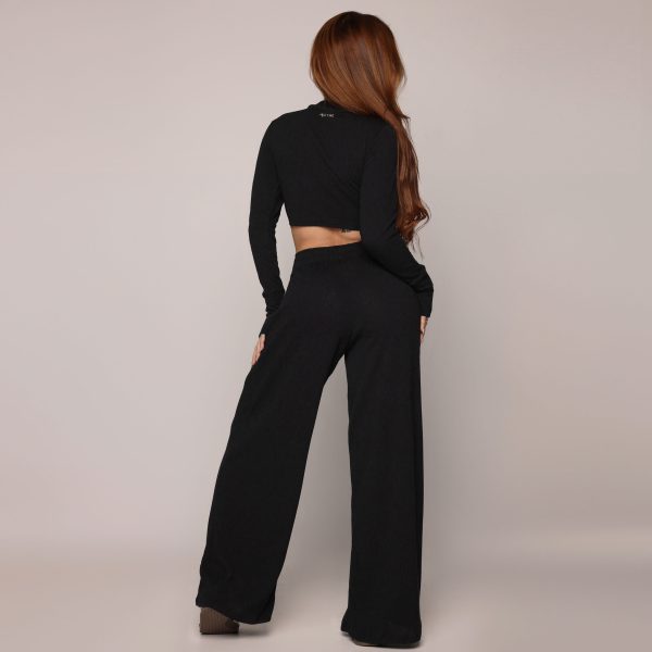 CALÇA PANTALONA CANELADO PRETO - Imagem 5