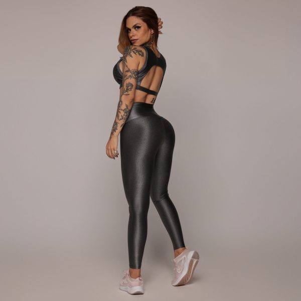 LEGGING HEART GLOSSY GRAFITE - Imagem 5