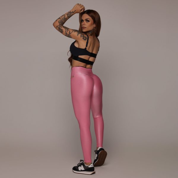 LEGGING BICOLOR GLOSSY ROSA CHICLETE - Imagem 6