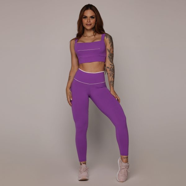 LEGGING WALK BICOLOR EMPINA BUMBUM GRAPE - Imagem 6