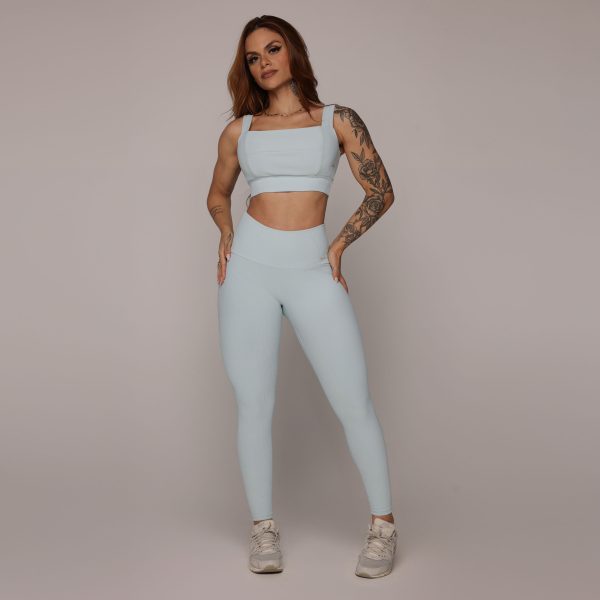 LEGGING HEART JACQUARD CANELADO AZUL SERENITY - Imagem 4