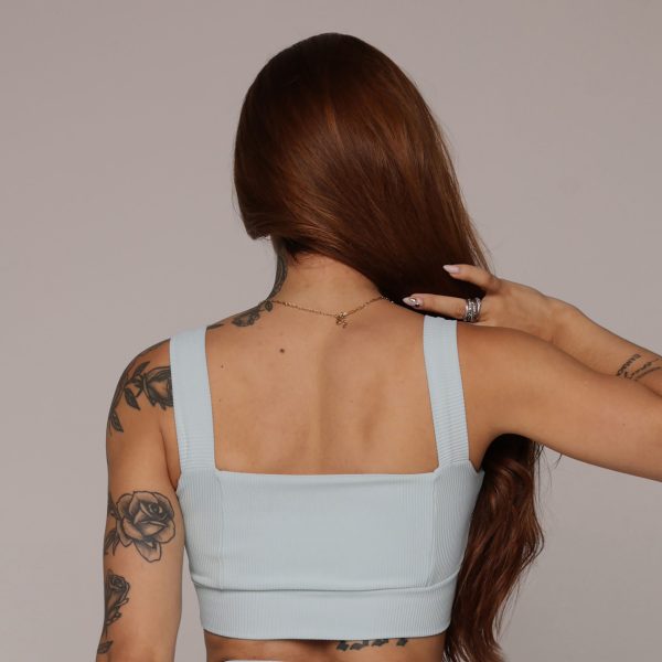TOP IRIS JACQUARD CANELADO AZUL SERENITY - Imagem 2