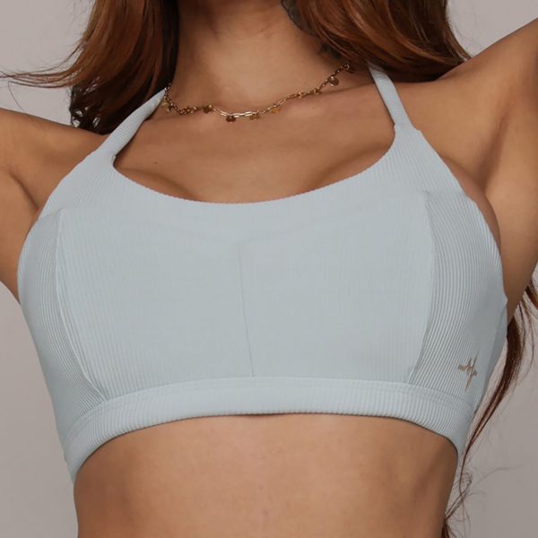 TOP LOS ANGELES JACQUARD CANELADO AZUL SERENITY