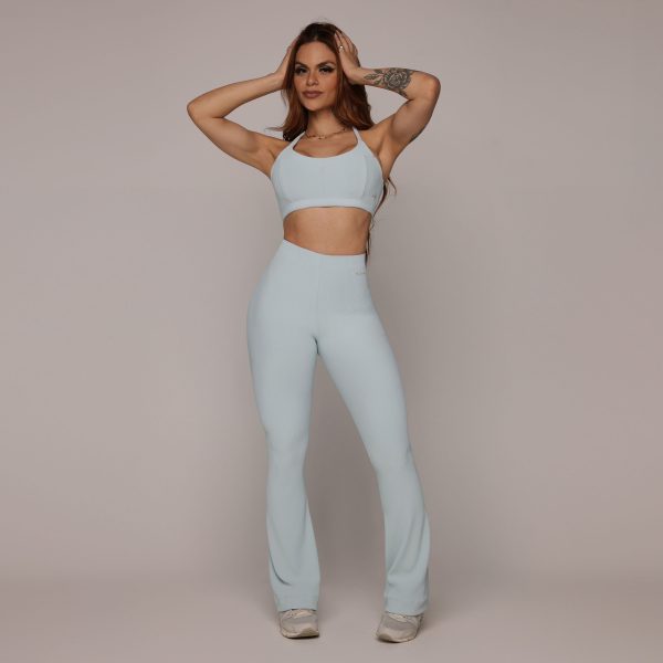 TOP LOS ANGELES JACQUARD CANELADO AZUL SERENITY - Imagem 5