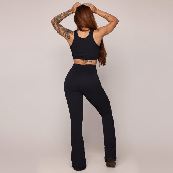 CALÇA FLARE JACQUARD SAVOIR PRETO - Imagem 4
