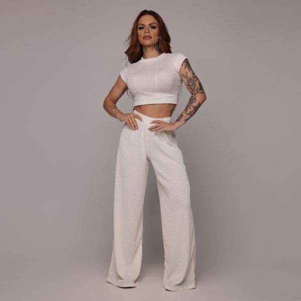 CROPPED CARMEL CANELADO OFF-WHITE - Imagem 5
