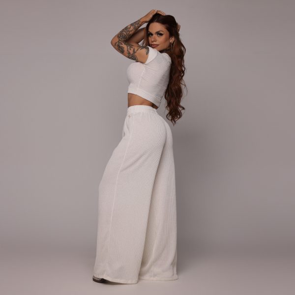 CROPPED CARMEL CANELADO OFF-WHITE - Imagem 2