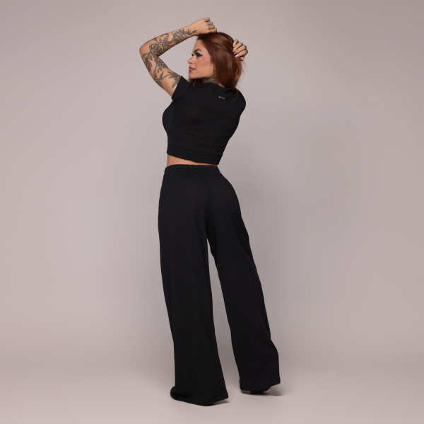 CROPPED CARMEL CANELADO PRETO - Imagem 2