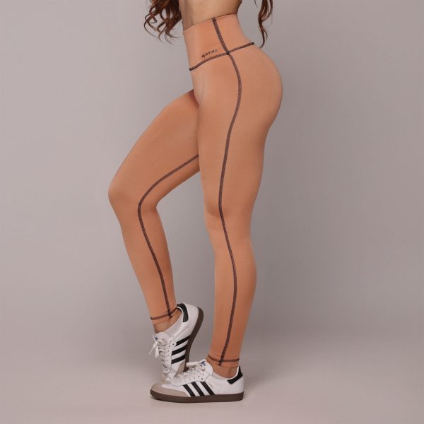 LEGGING DUPLA FACE BLACKOUT GLOSS PEACH