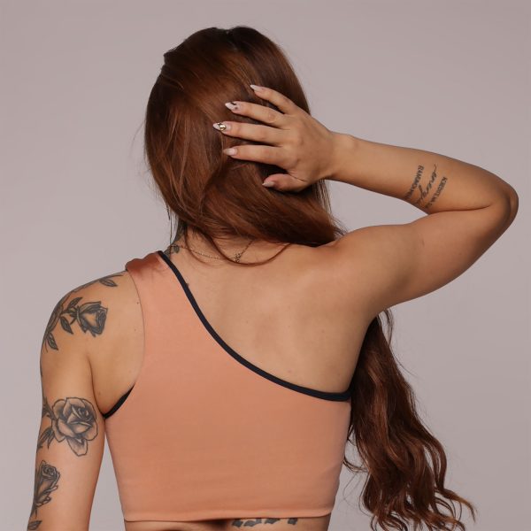 TOP DUPLA FACE BLACKOUT GLOSS PEACH - Imagem 2