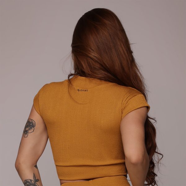 CROPPED CARMEL JACQUARD CONFORT CARAMELO - Imagem 2