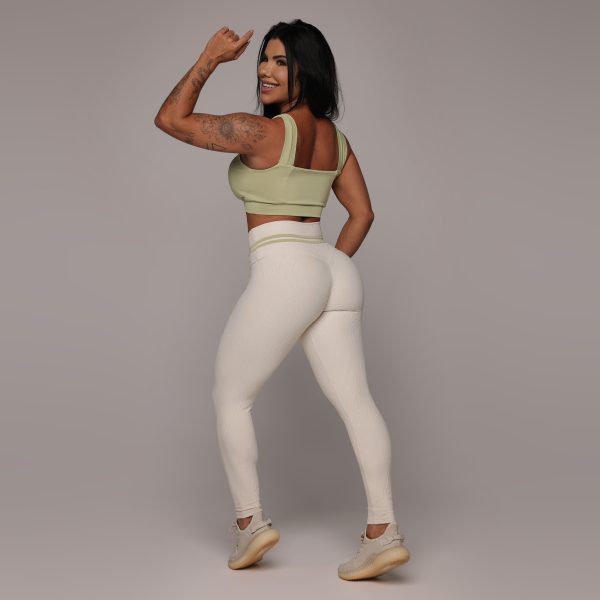 LEGGING HEART JACQUARD DUNAS OFF-WHITE - Imagem 4