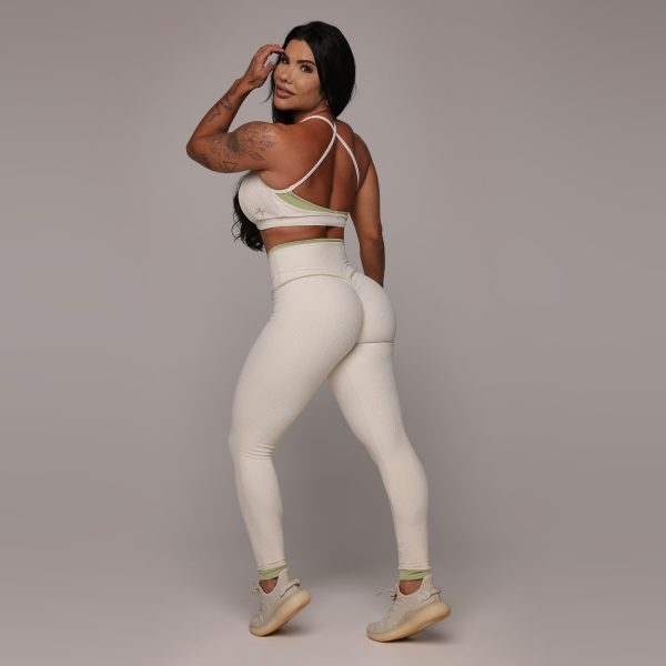 LEGGING WALK EMPINA BUMBUM JACQUARD DUNAS OFF-WHITE - Imagem 5