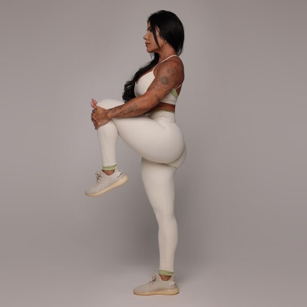 LEGGING WALK EMPINA BUMBUM JACQUARD DUNAS OFF-WHITE - Imagem 8
