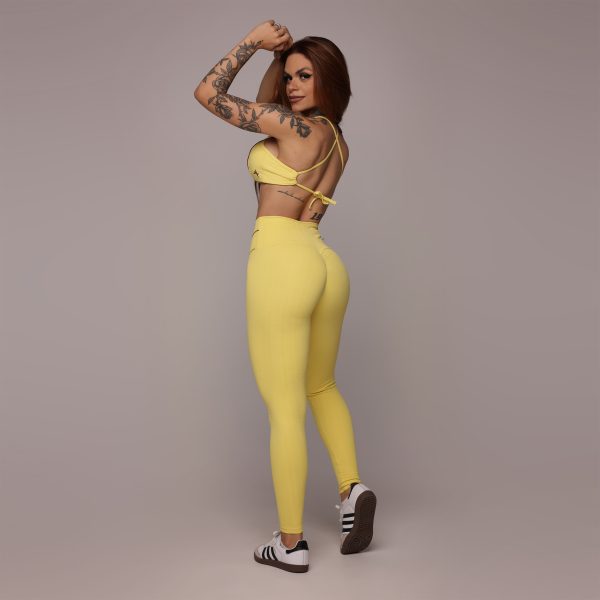 LEGGING CHADE EMPINA BUMBUM JACQUARD FLOWERS HONEY - Imagem 6