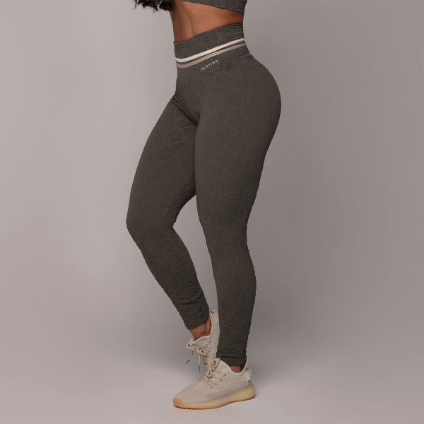 LEGGING EMPINA BUMBUM JACQUARD NATURE VERDE MILITAR - Imagem 2