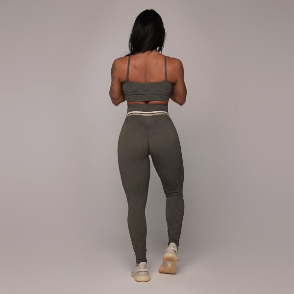 LEGGING EMPINA BUMBUM JACQUARD NATURE VERDE MILITAR - Imagem 4