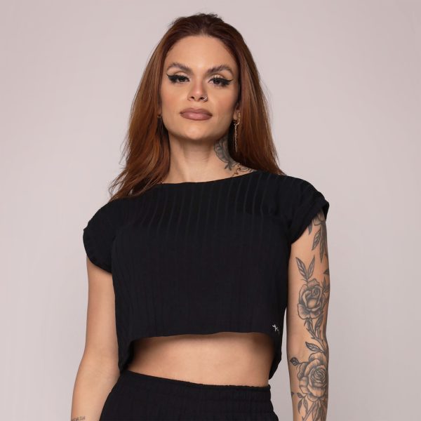 CROPPED HONDURAS RISQUÉ PRETO