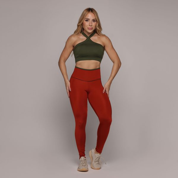 LEGGING WALK BICOLOR EMPINA BUMBUM BORDÔ - Imagem 4
