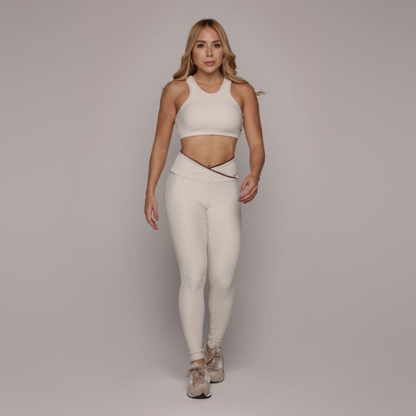 LEGGING SENSE BICOLOR JACQUARD DIAMOND OFF-WHITE - Imagem 5