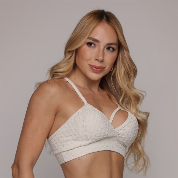 TOP STRAPPY JACQUARD DIAMOND OFF-WHITE - Imagem 3