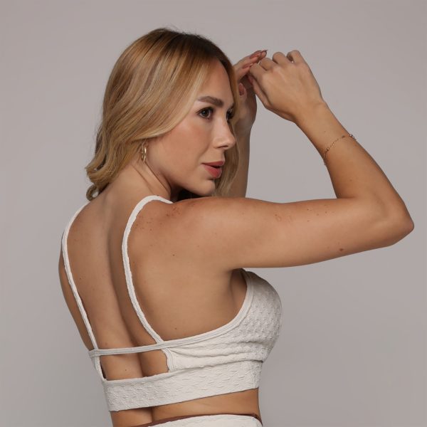 TOP STRAPPY JACQUARD DIAMOND OFF-WHITE - Imagem 4