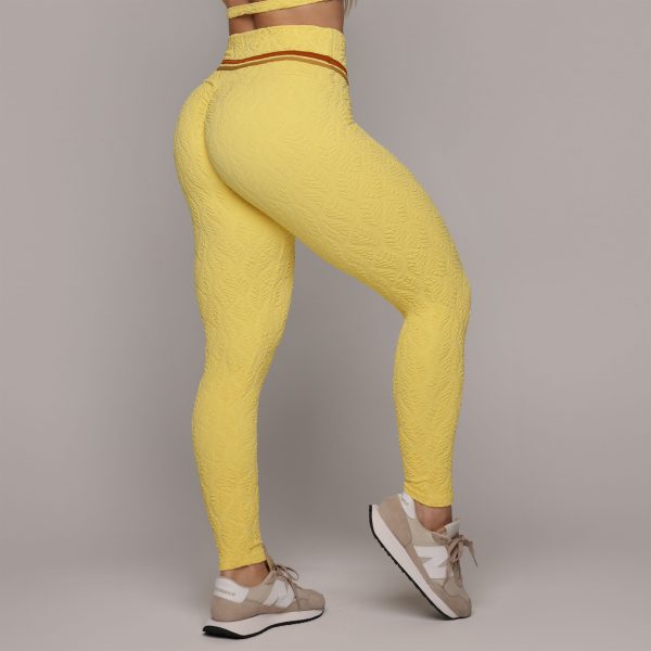 LEGGING EMPINA BUMBUM JACQUARD NATURE MANTEIGA