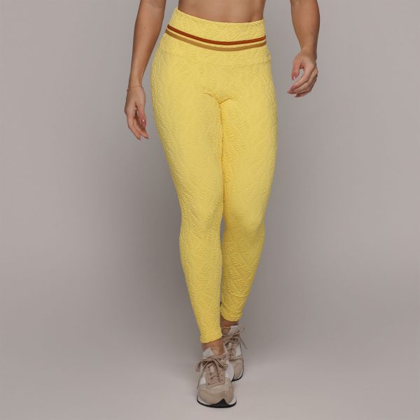 LEGGING EMPINA BUMBUM JACQUARD NATURE MANTEIGA - Imagem 2