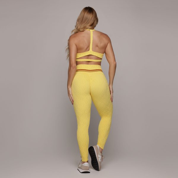 LEGGING EMPINA BUMBUM JACQUARD NATURE MANTEIGA - Imagem 5